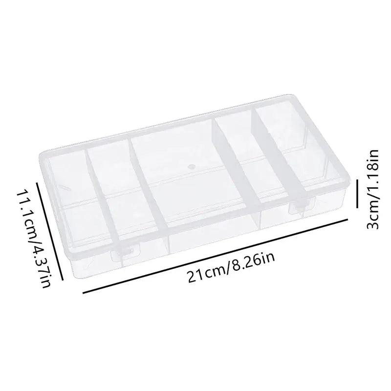 1Pc Transparent With Cover Rectangle Vertical 5 Grid Eyelash Extension Tool Storage Box Glue Tweezer Holder Makeup Organizer dylinoshop