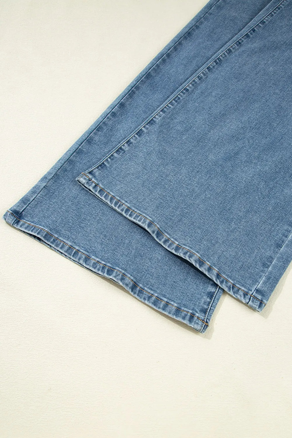 Medium Wash Super Wide Leg Denim Pants 