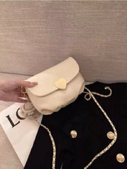 Heart Buckle Chain Crossbody Bag 