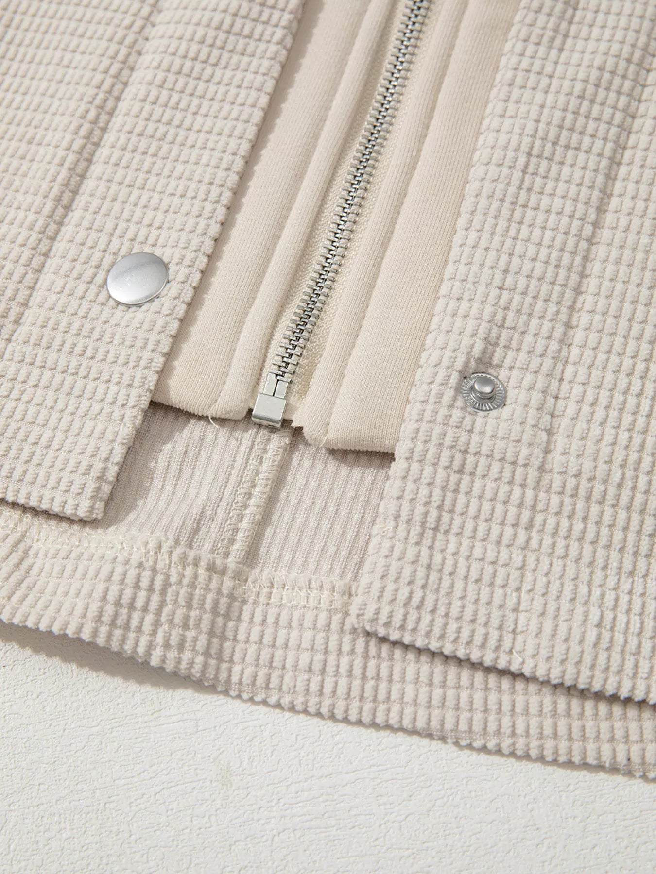 Thermal Knit Textured Hooded Jacket 