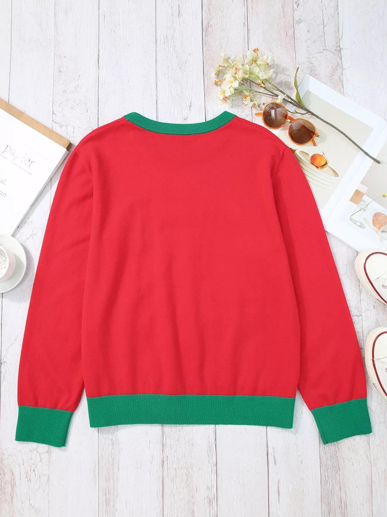 Merry & Bright Christmas Round Neck Sweater 