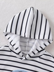 Children's Striped Elephant Hoodie & Pants Set 