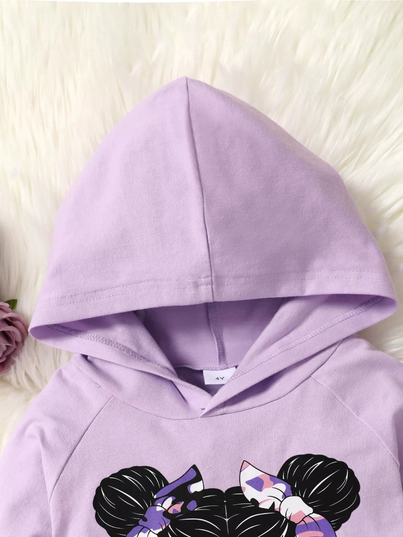 Children's Graphic Camo Print Hoodie & Pants Set 