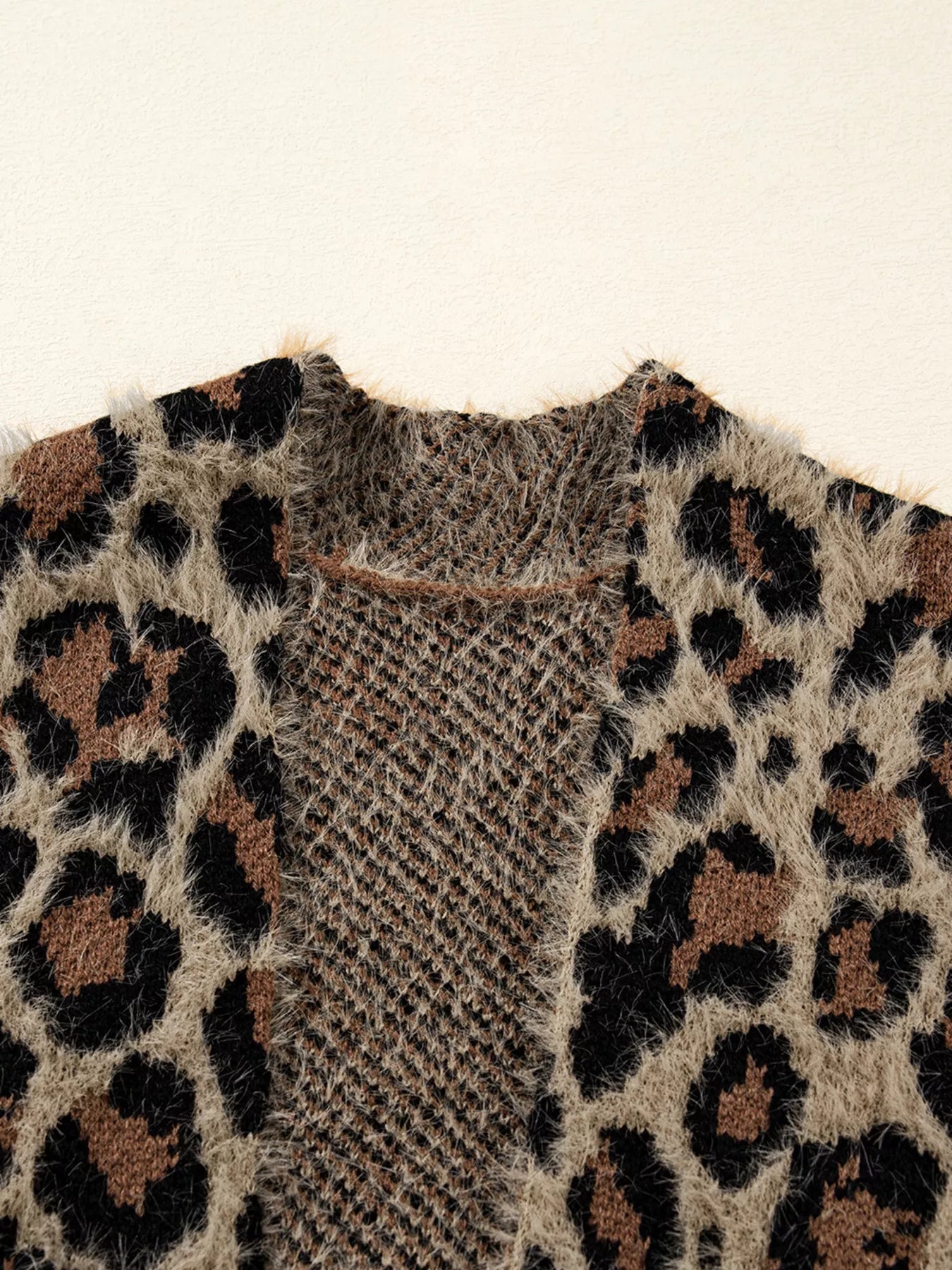 Leopard Open Casual Cardigan 