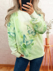 Butterfly Round Neck Lightweight Sweater 