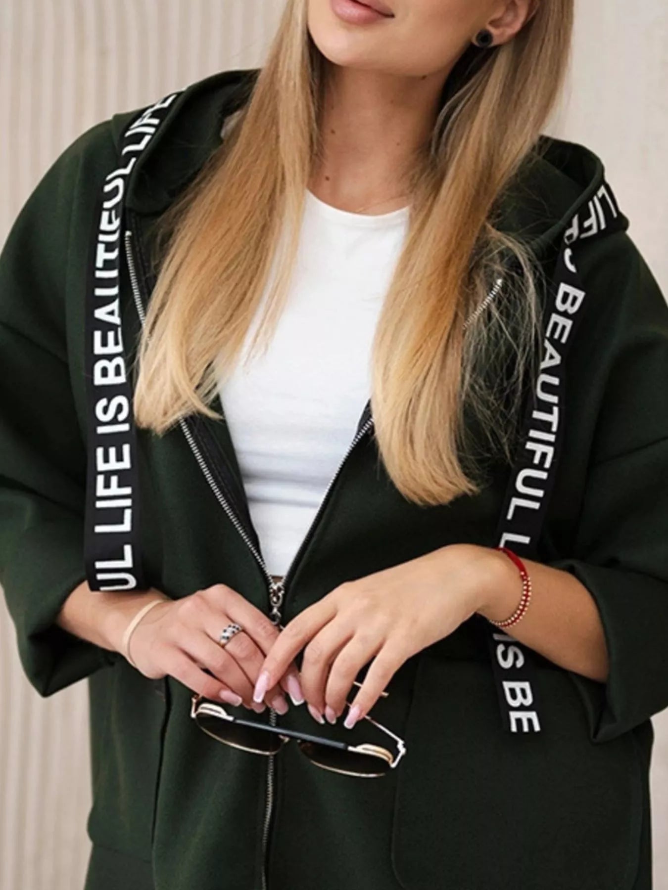 Full Size Hooded Zip-Up Longline Outerwear Plus Size 