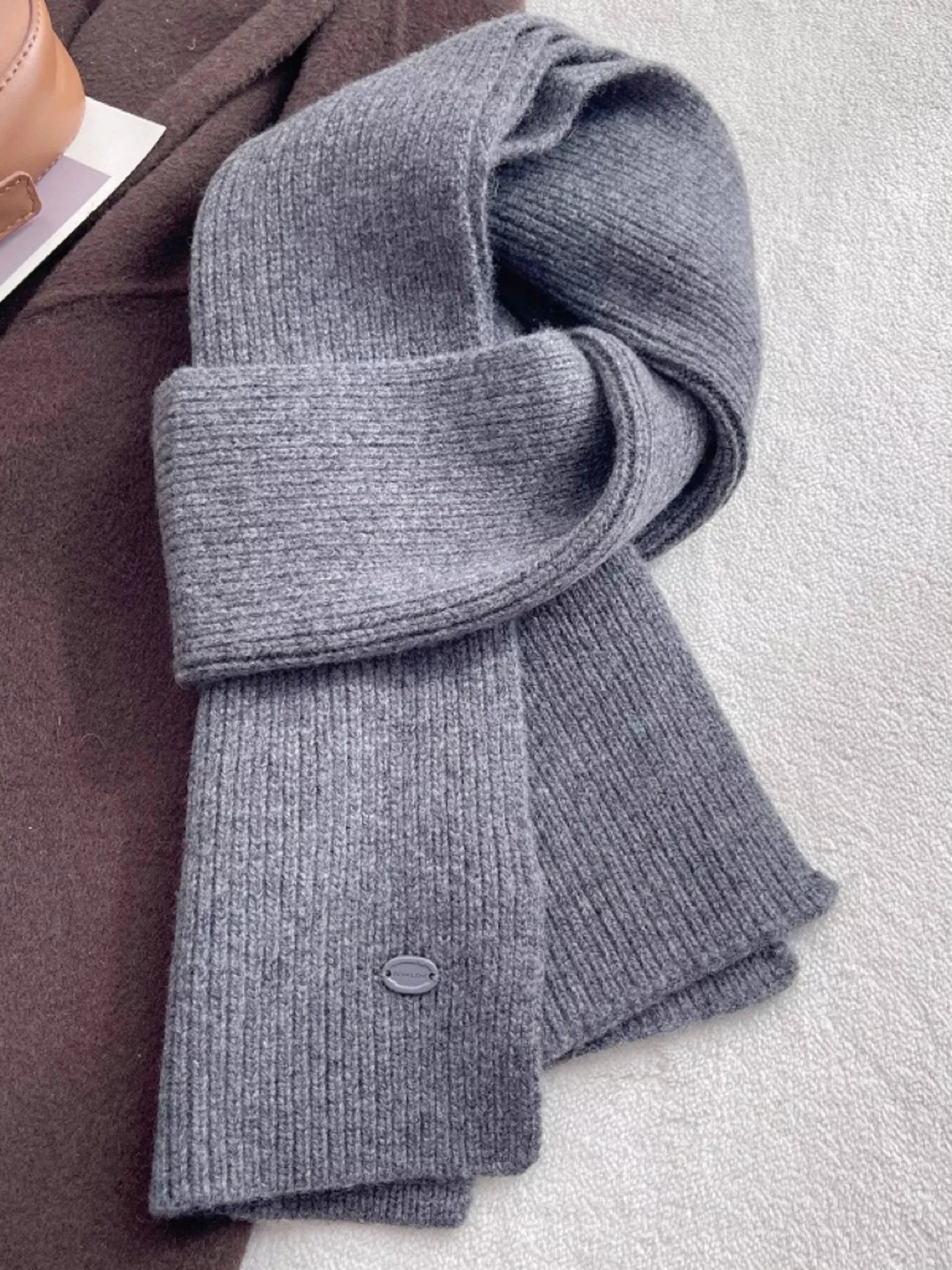 Pure Wool Soft Knit Scarf 