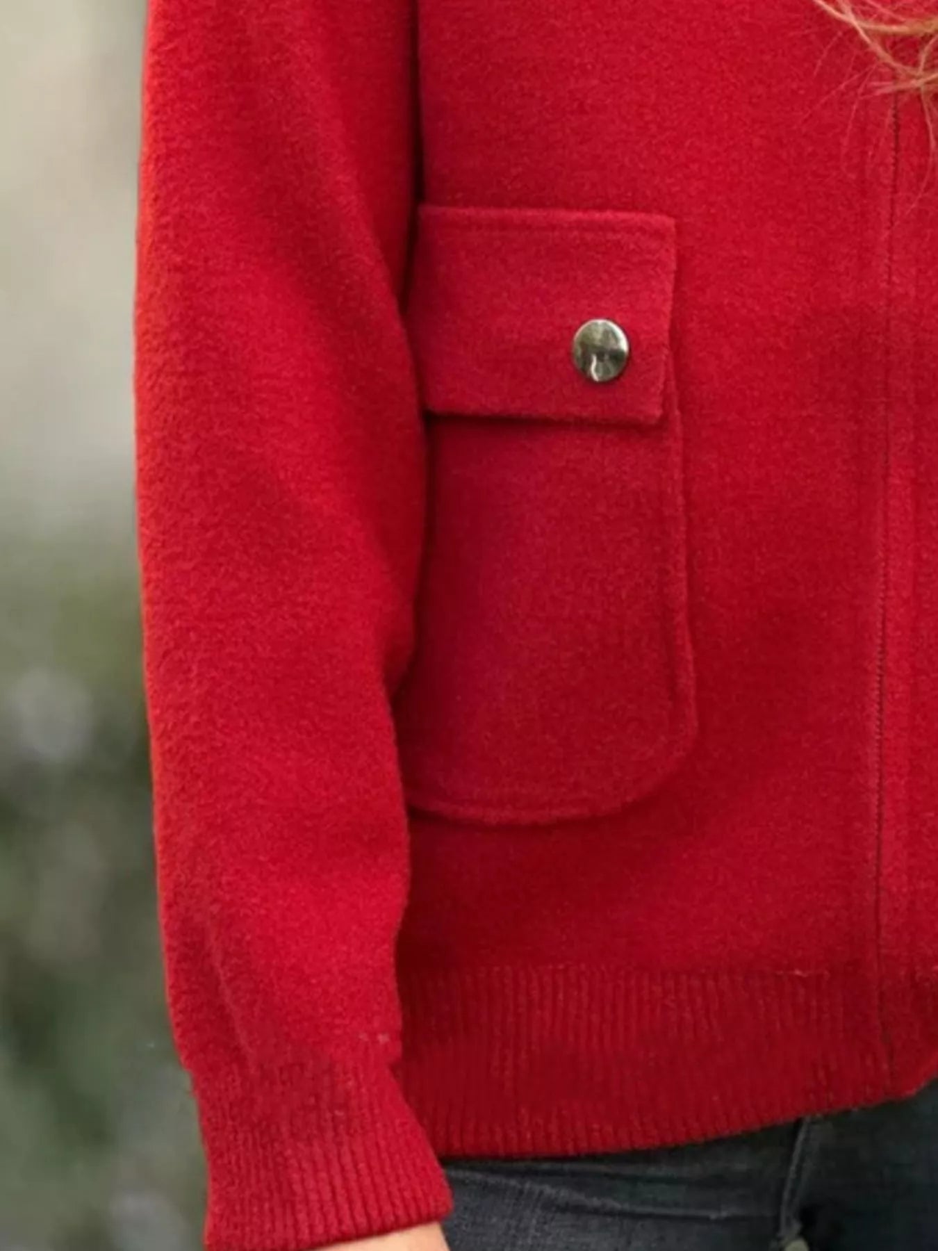 Full Size Zip-Up Long Sleeve Outerwear Plus Size 