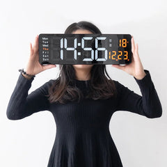 ClearTime™ LED Wall Clock - keep track of time with a modern, easy-to-read LED display! 
