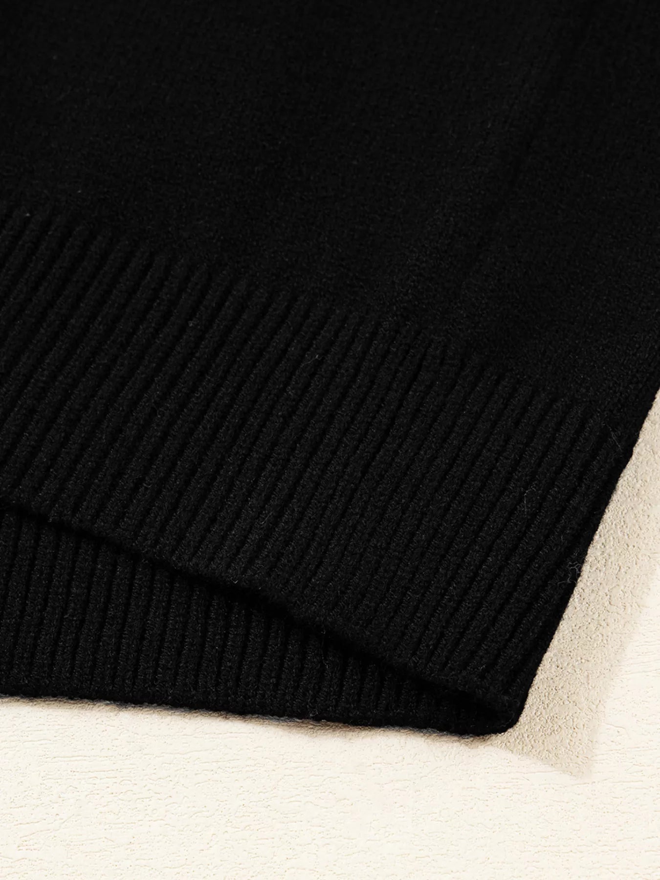 Color Block Crew Neck Drop Shoulder Sweater 
