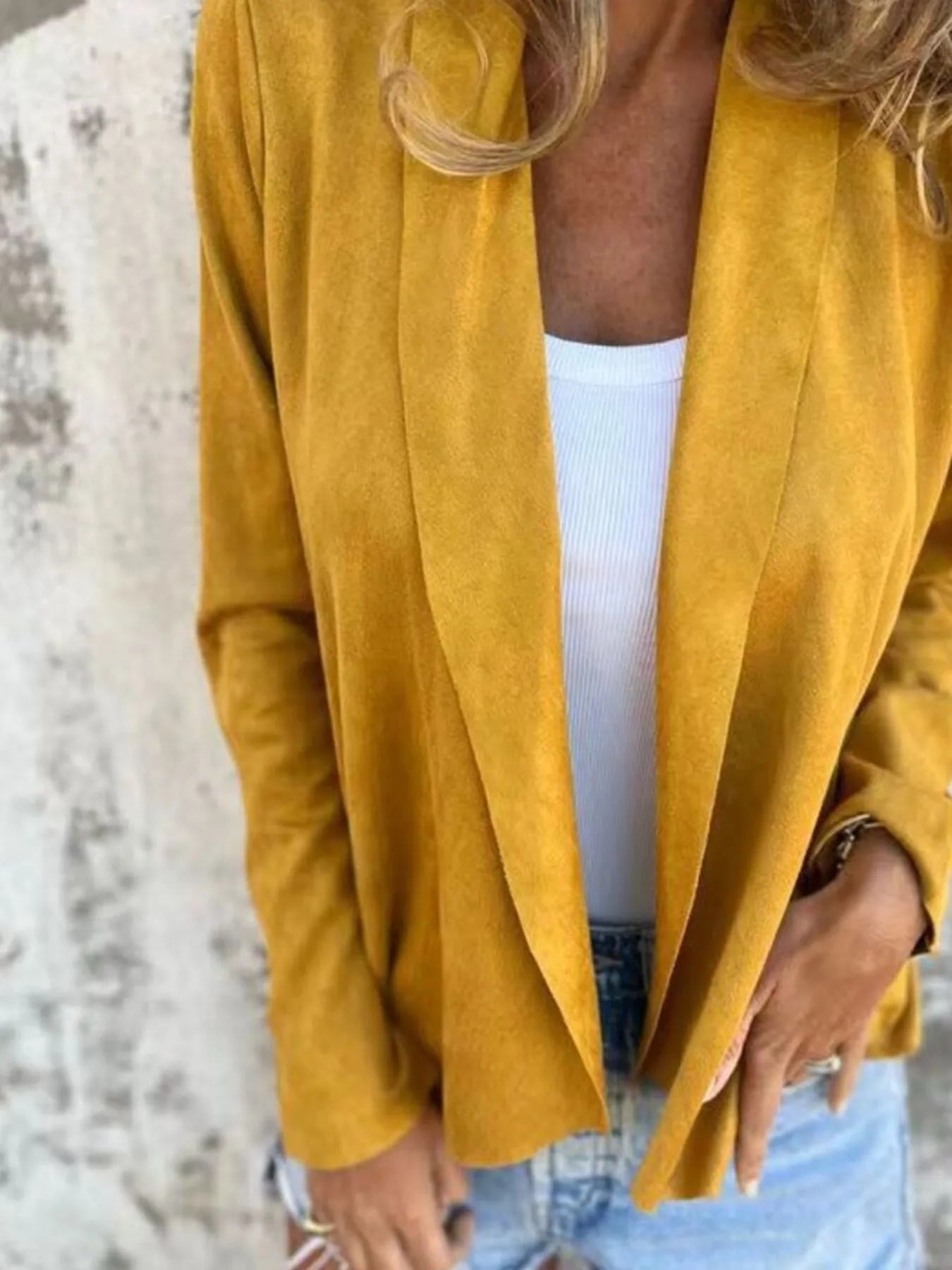 Full Size Open Front Casual Cardigan Plus Size 
