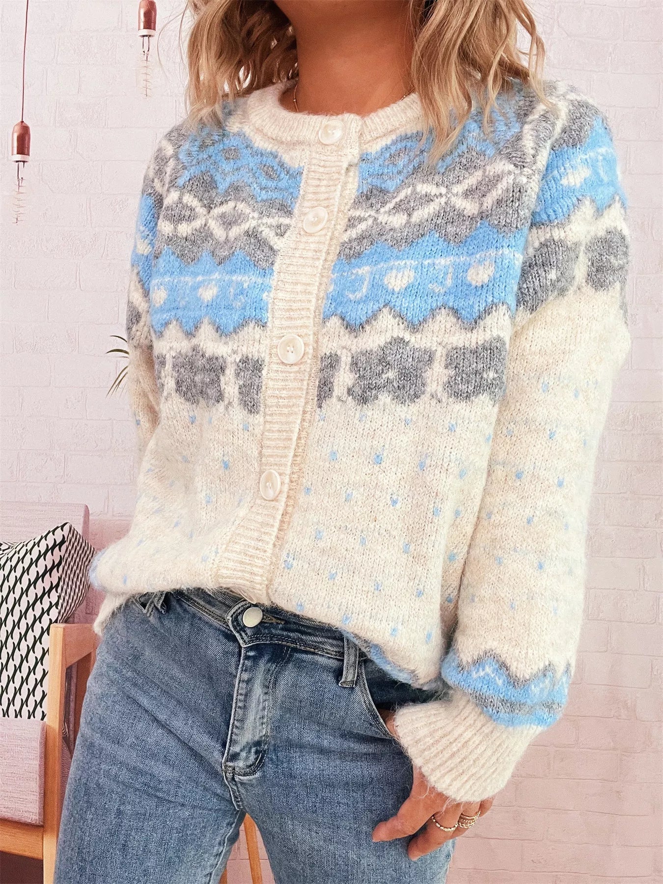 Ribbed Button Down Knit Cardigan 
