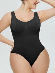 Scoop Neck Wide Strap Shaping Bodysuit 