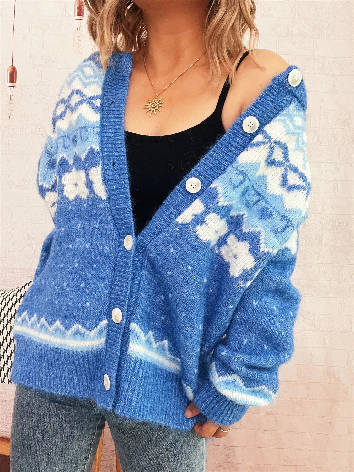 Ribbed Button Down Knit Cardigan 