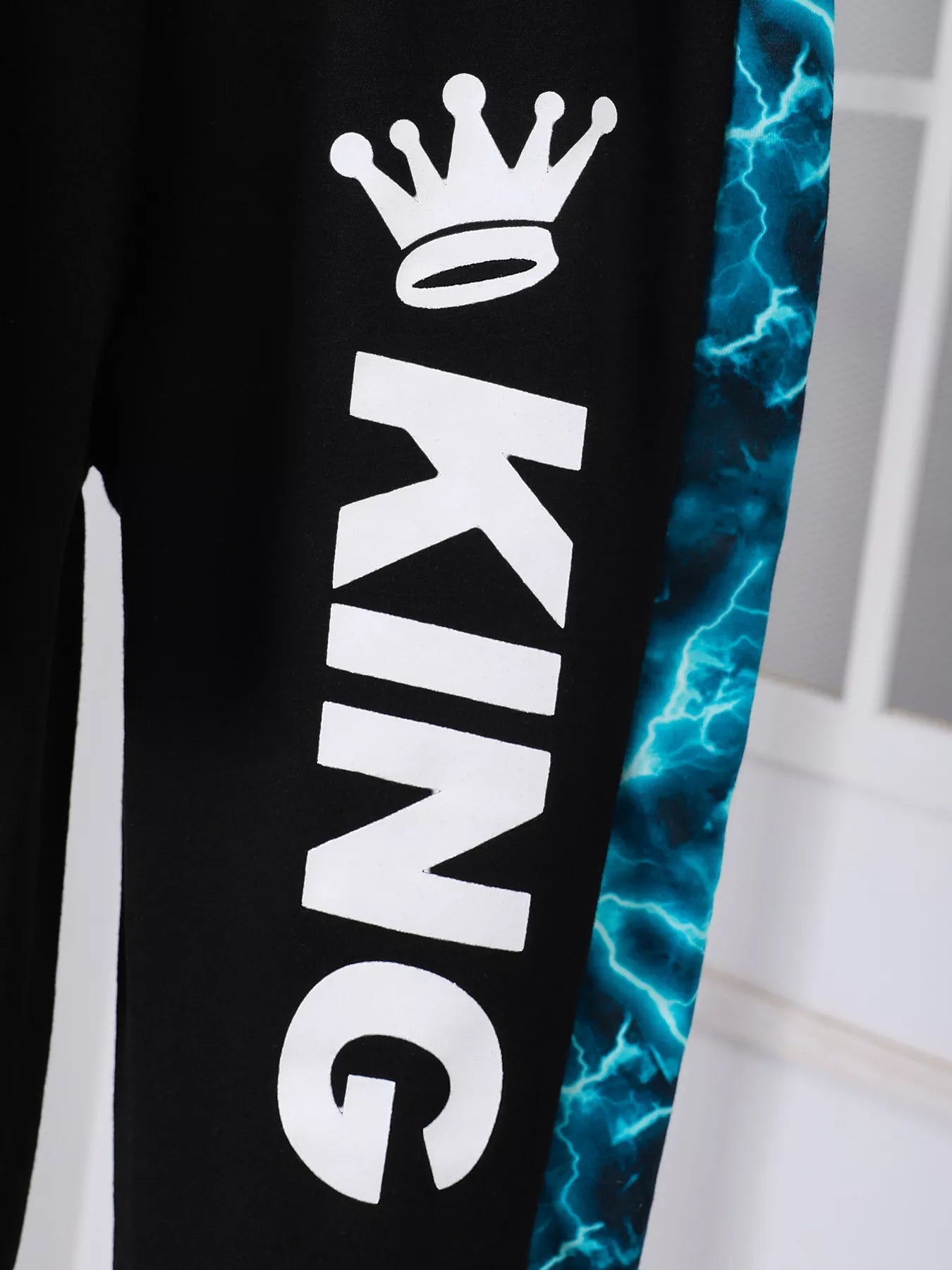 Children's King Letter Lightning Hoodie & Pants Set 