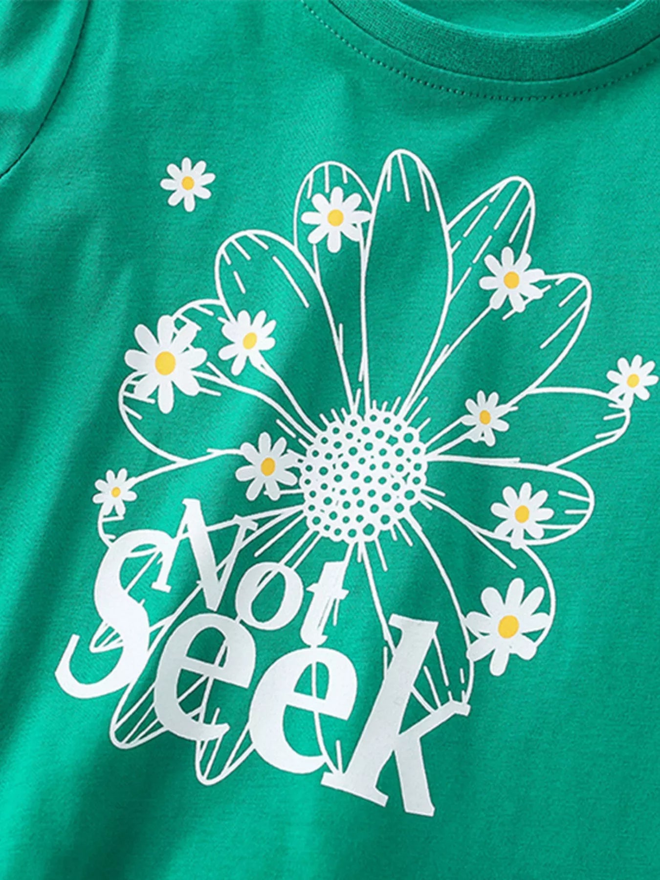 Children's Daisy Ruffle Hem Short Sleeve T-Shirt 