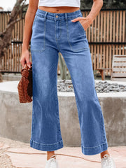 High-Waisted Wide Leg Flare Jeans 