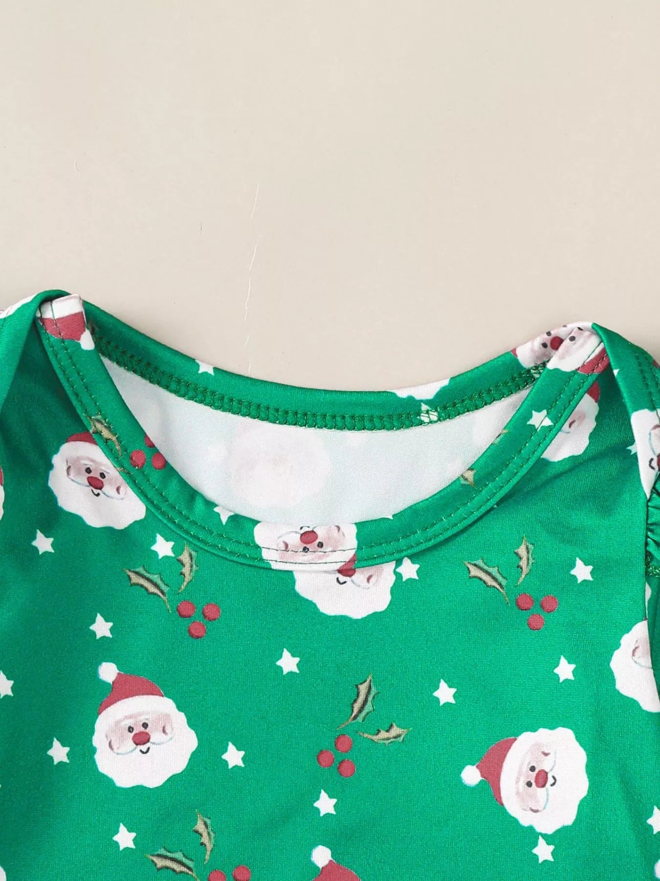 Children's Christmas Bodysuit and Overall Dress Set with Headband 