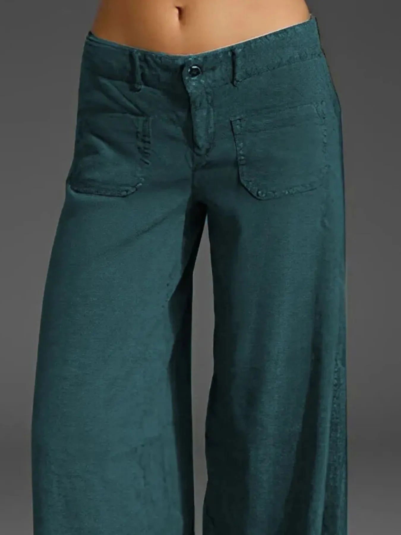 Full Size Wide Leg Pants with Pockets Plus Size 