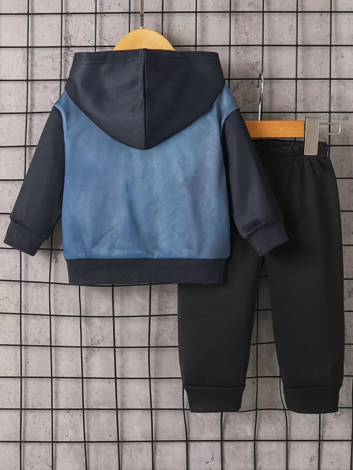 Children's Button Up Hooded Jacket & Pants Set 