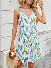 Printed Scoop Neck Cami Dress 
