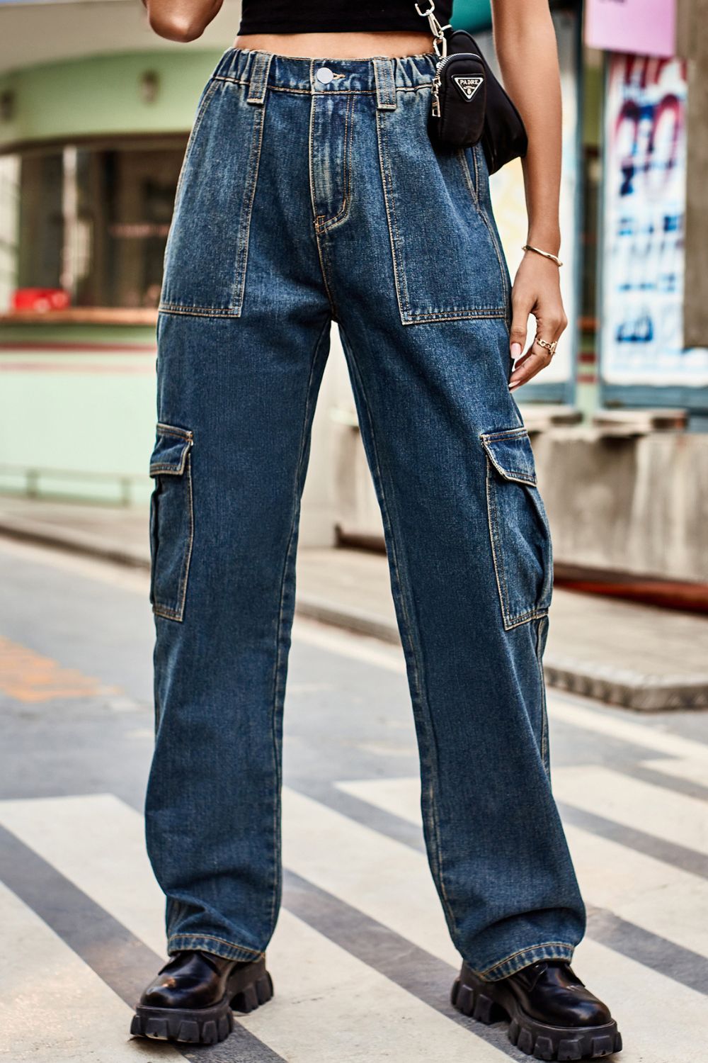 Loose Fit Long Pants with Pockets 