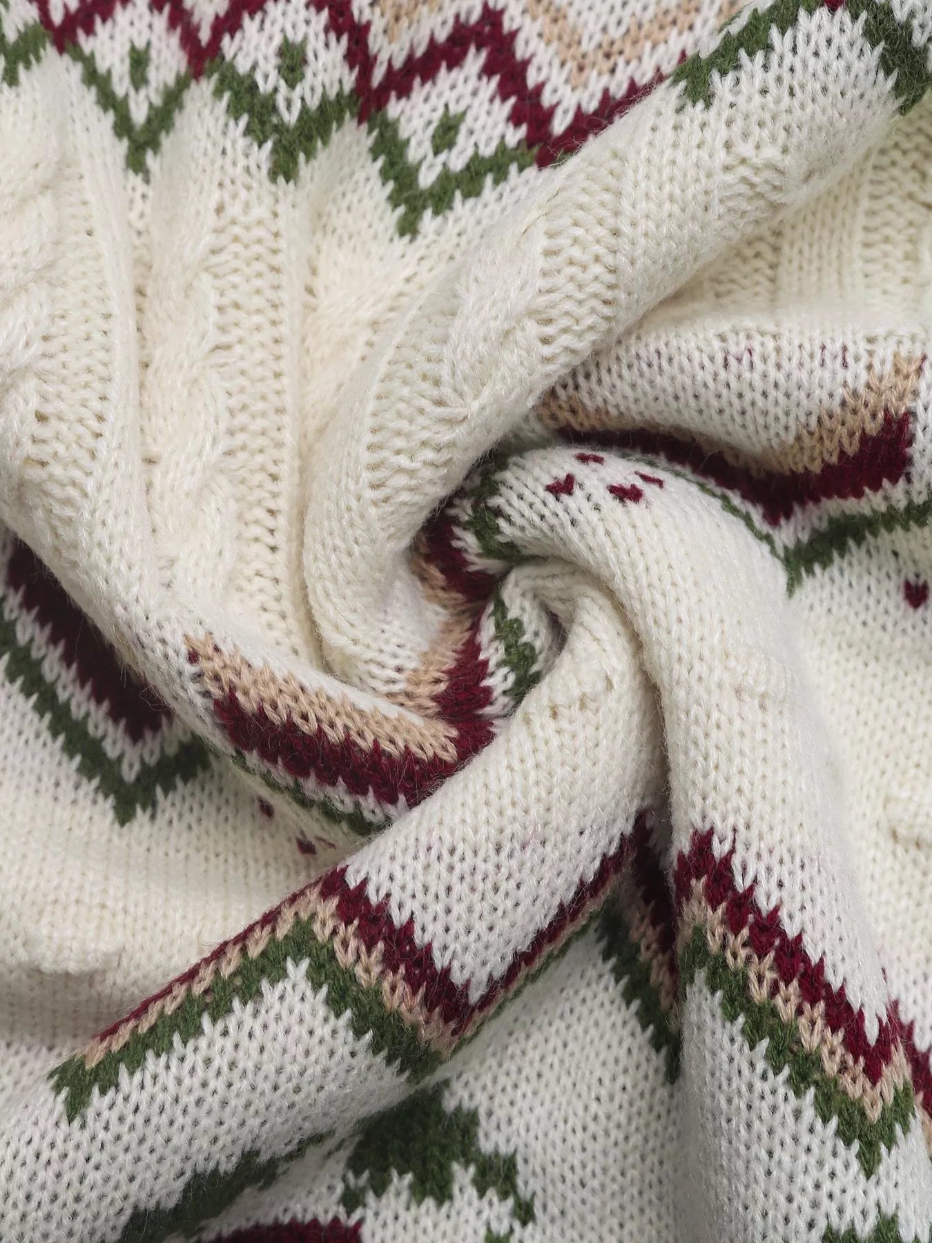 Cable Knit Turtleneck Sweater 