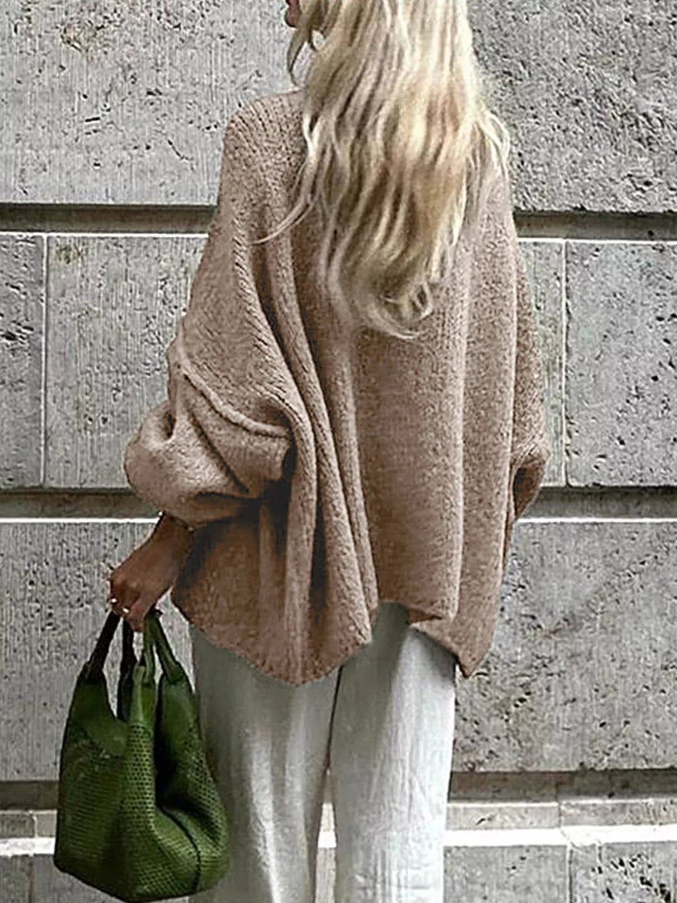 Oversized Knit Button Up Cardigan 