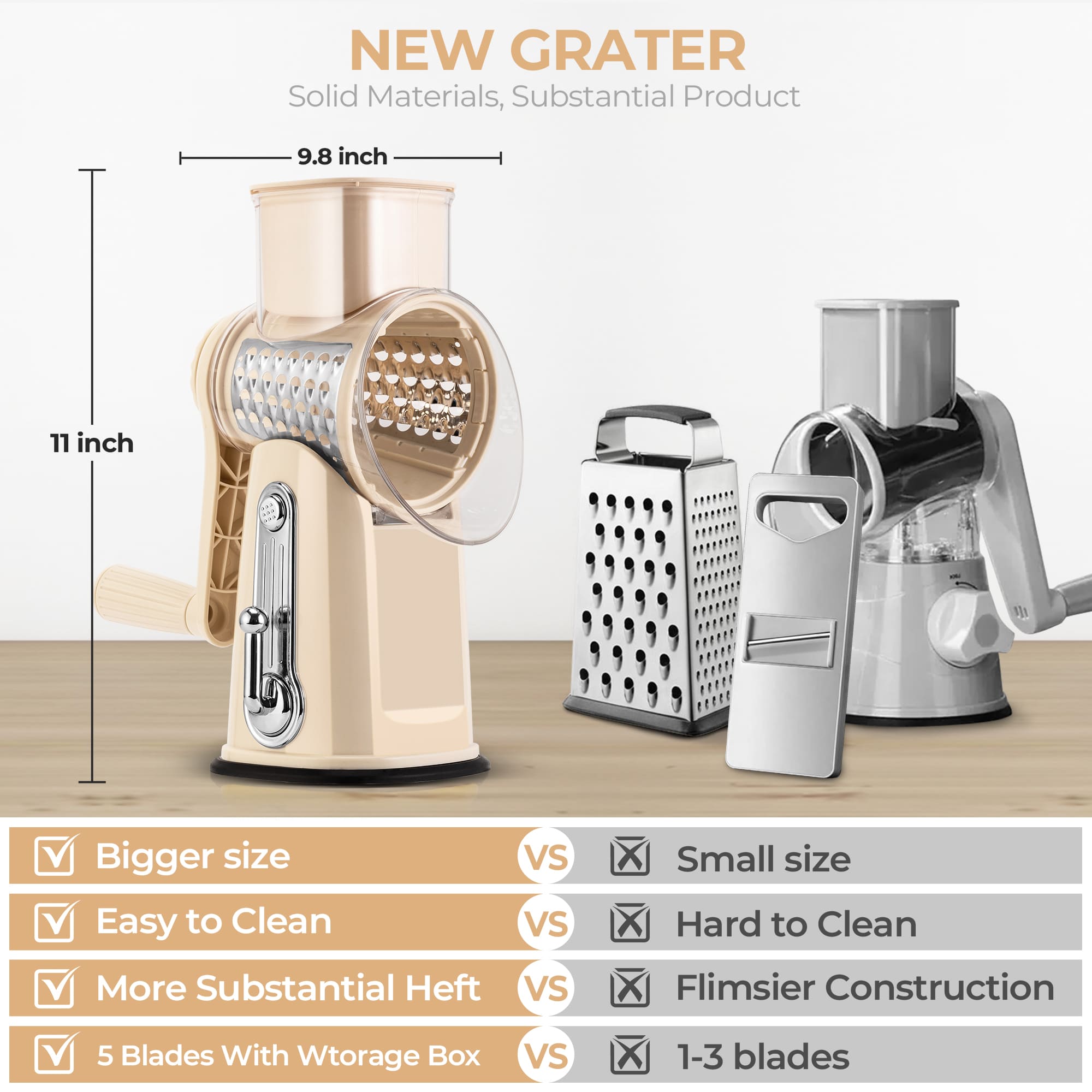 uexim Vegetable Slicer and Grater for Kitchen 