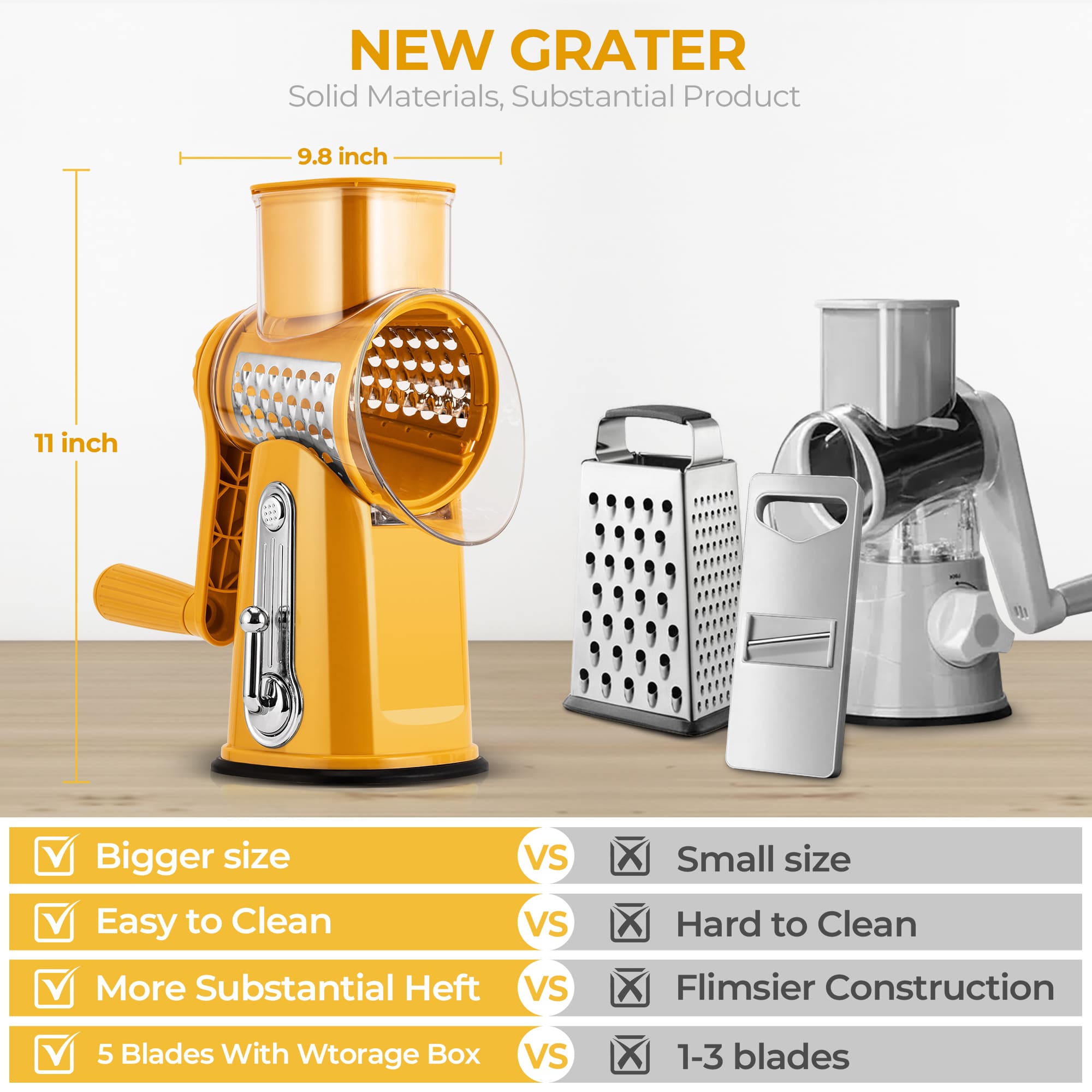 uexim Vegetable Slicer and Grater for Kitchen 