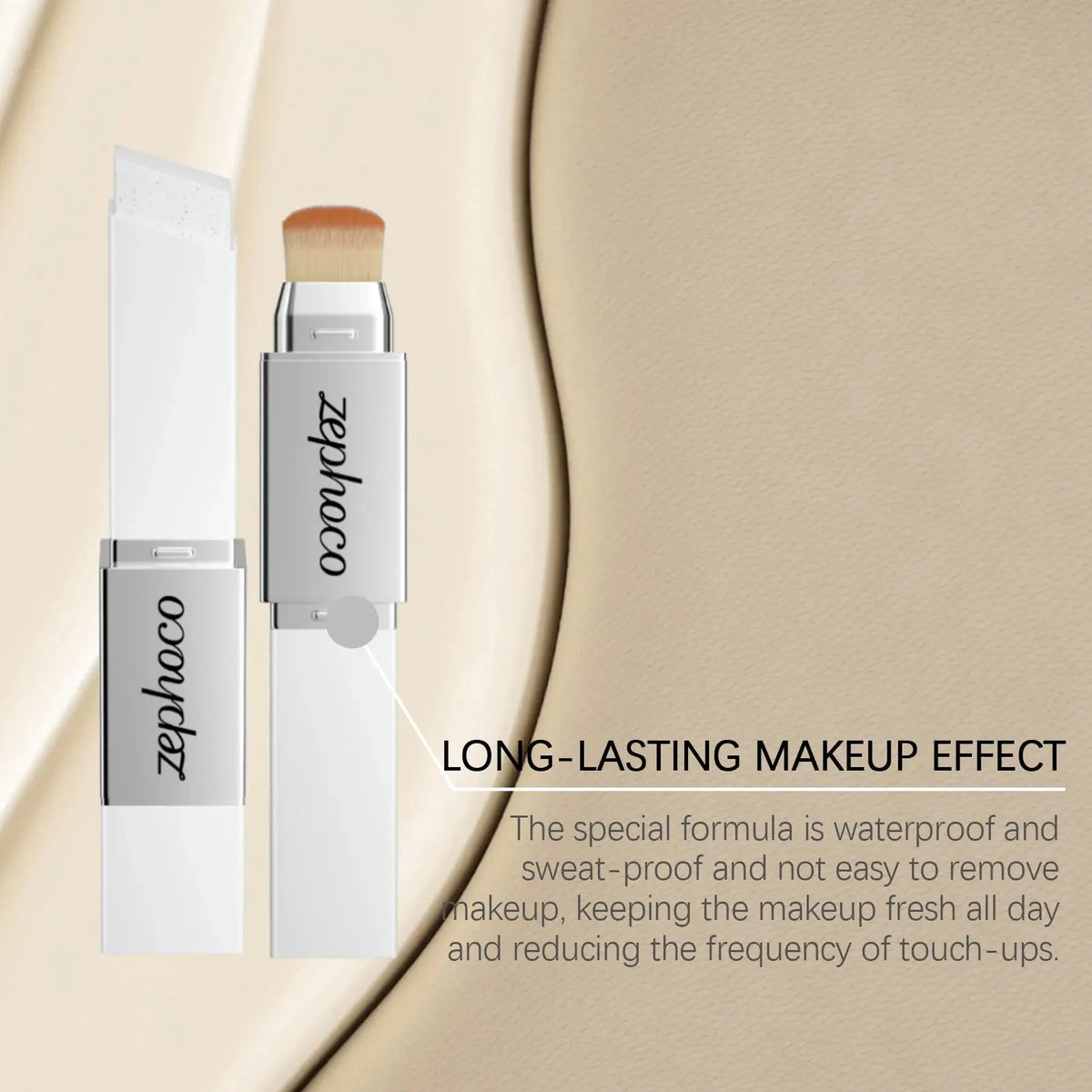 2-in-1 Color Changing Foundation Stick – Lightweight Concealer & Foundation for All Skin Tones