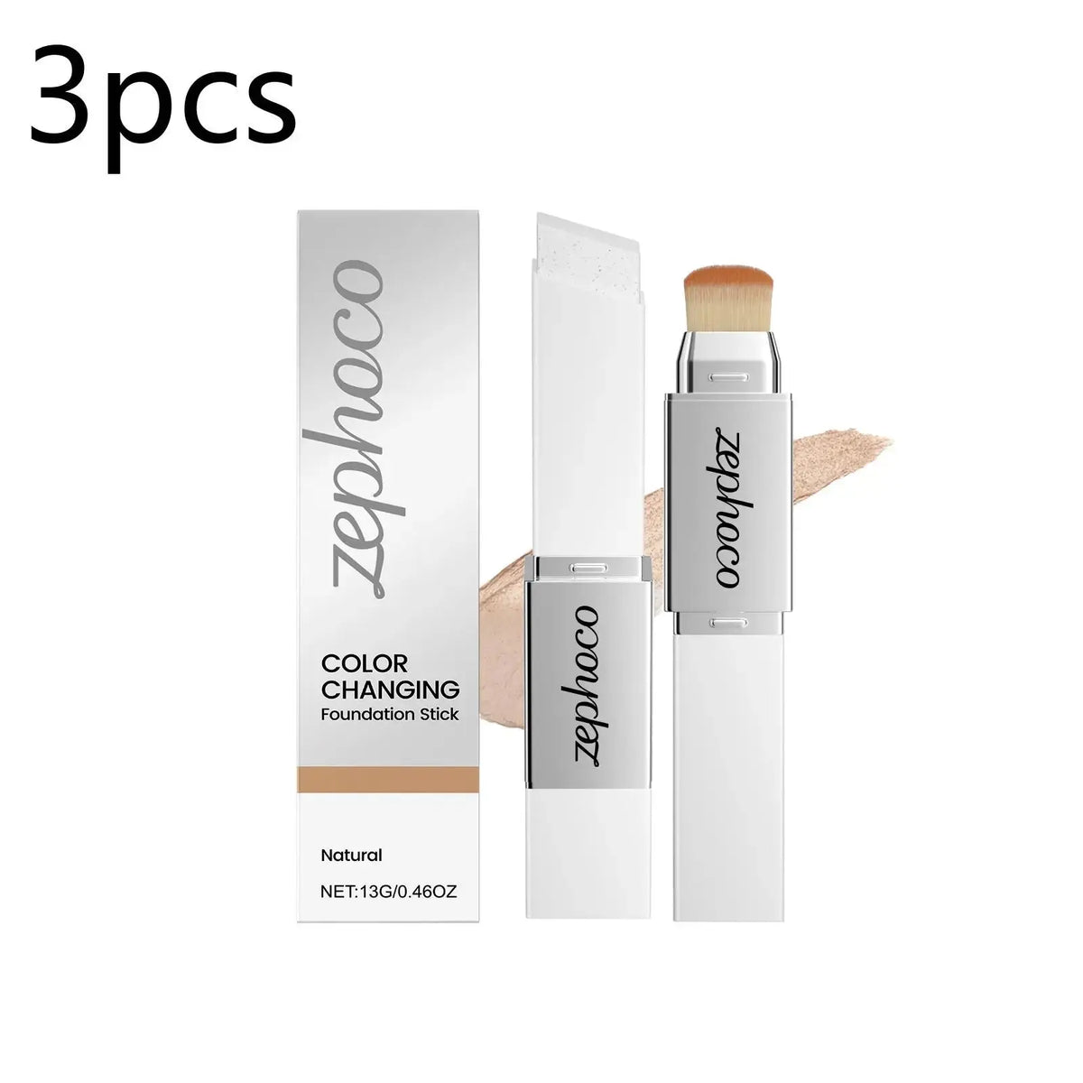 2-in-1 Color Changing Foundation Stick – Lightweight Concealer & Foundation for All Skin Tones