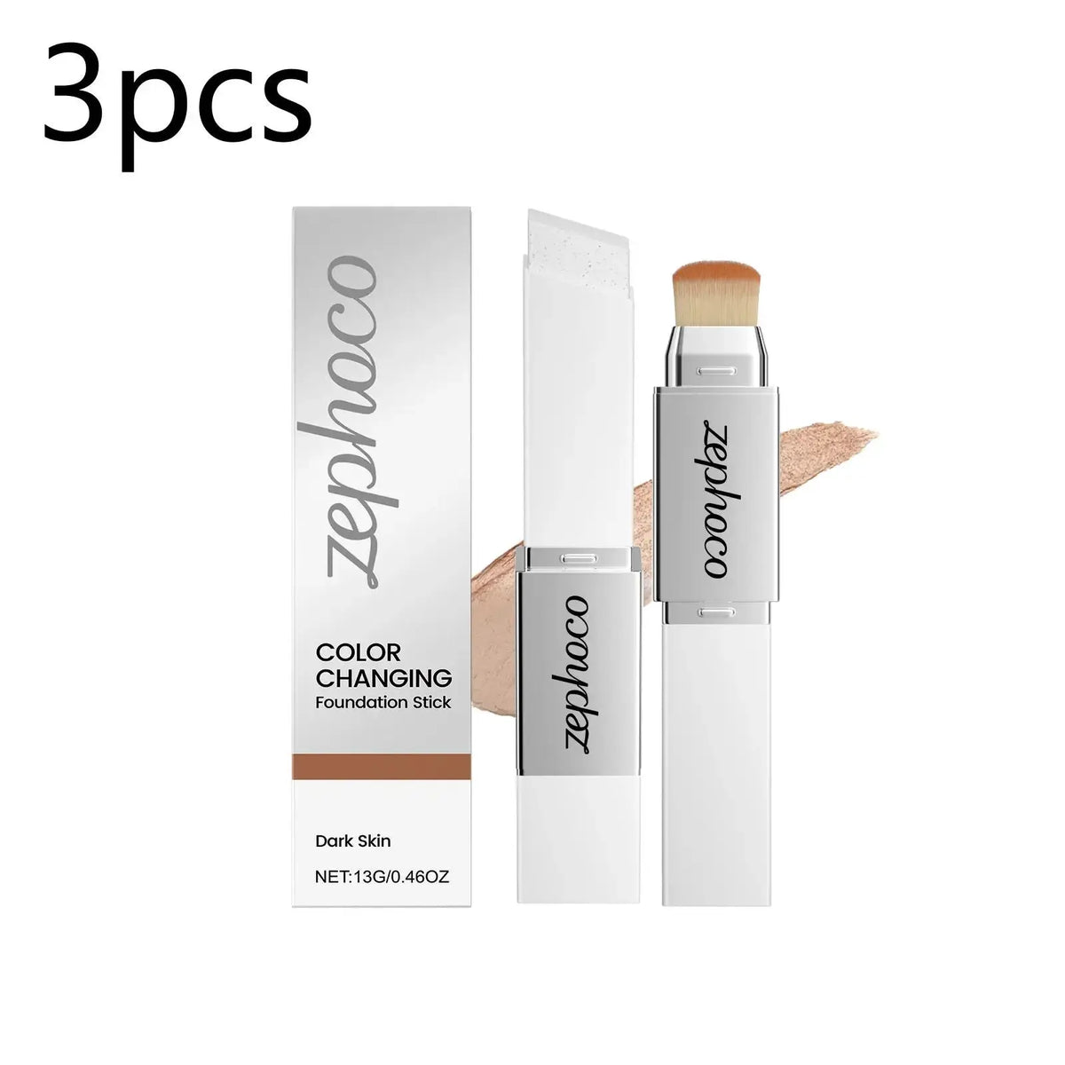 2-in-1 Color Changing Foundation Stick – Lightweight Concealer & Foundation for All Skin Tones