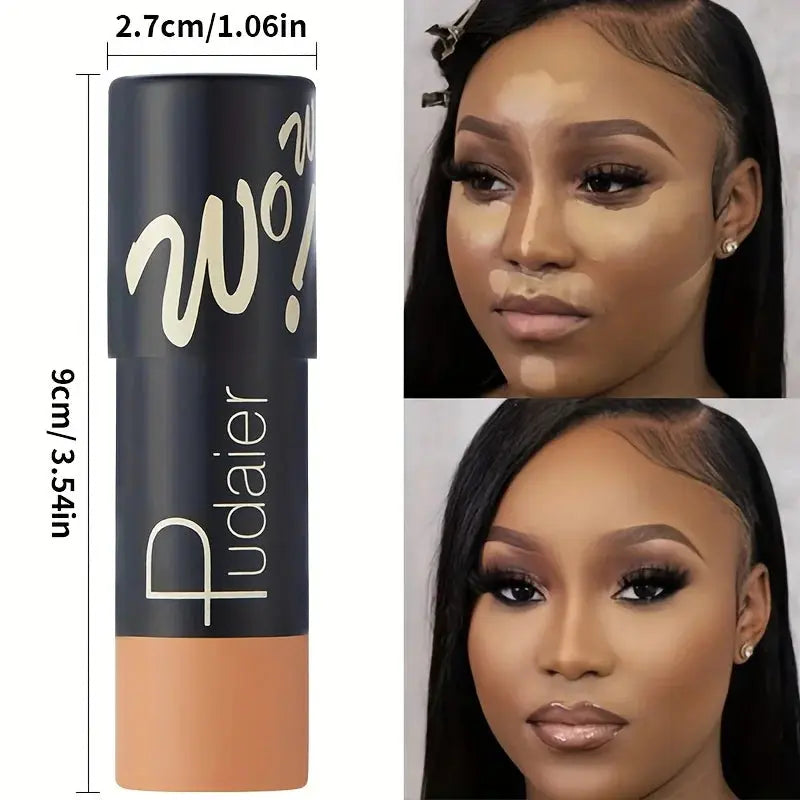 2-in-1 Foundation & Concealer Stick, Waterproof Long-Wear Full Coverage