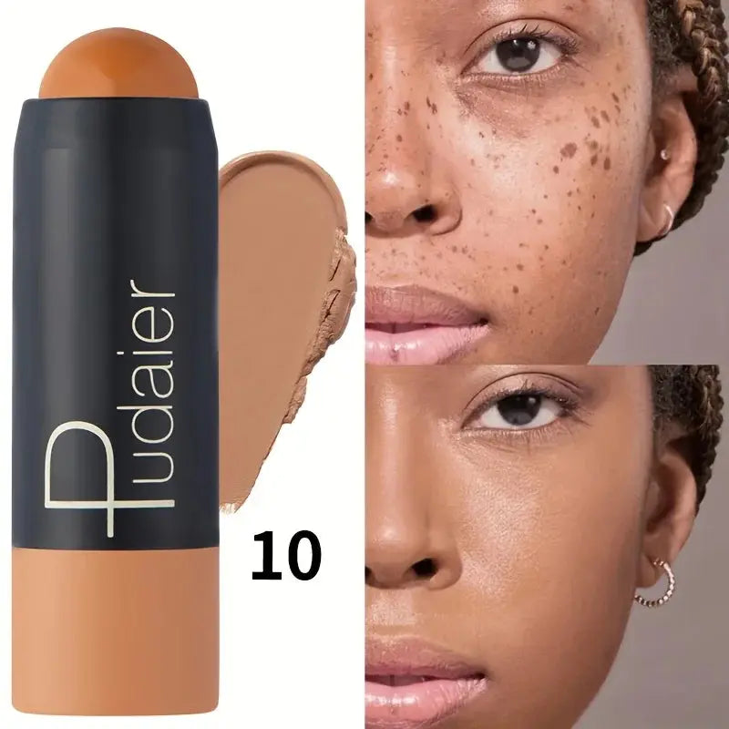 2-in-1 Foundation & Concealer Stick, Waterproof Long-Wear Full Coverage