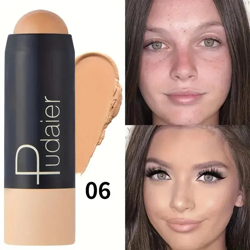 2-in-1 Foundation & Concealer Stick, Waterproof Long-Wear Full Coverage