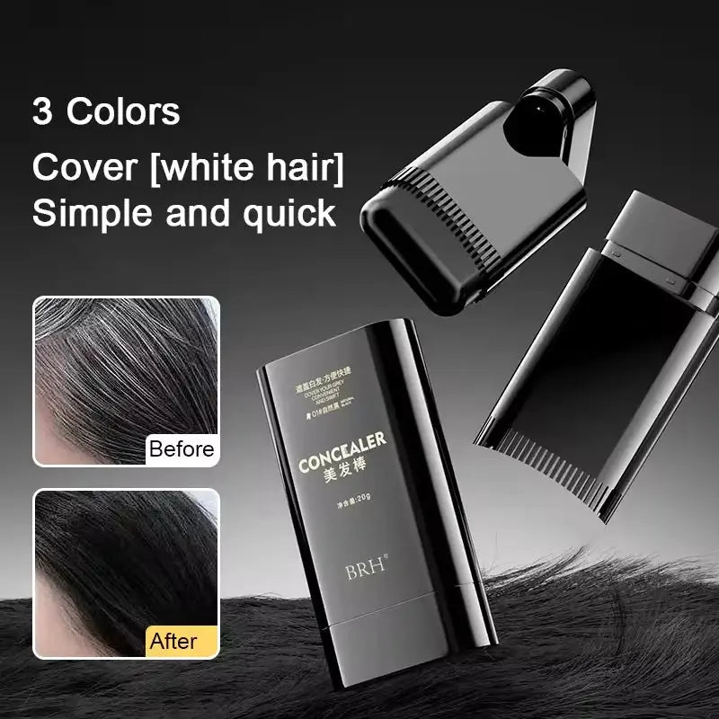 2-in-1 Hair Dye Stick with Comb - Temporary Gray Coverage