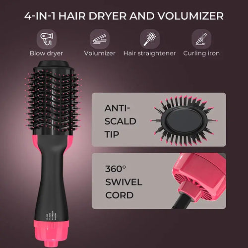 2-in-1 Hot Air Styling Brush - Hair Dryer, Volumizer & Straightener dylinoshop