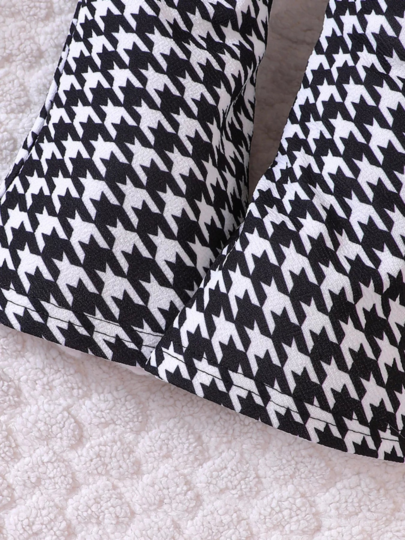 Children's Long Sleeve Top & Houndstooth Pants Set 