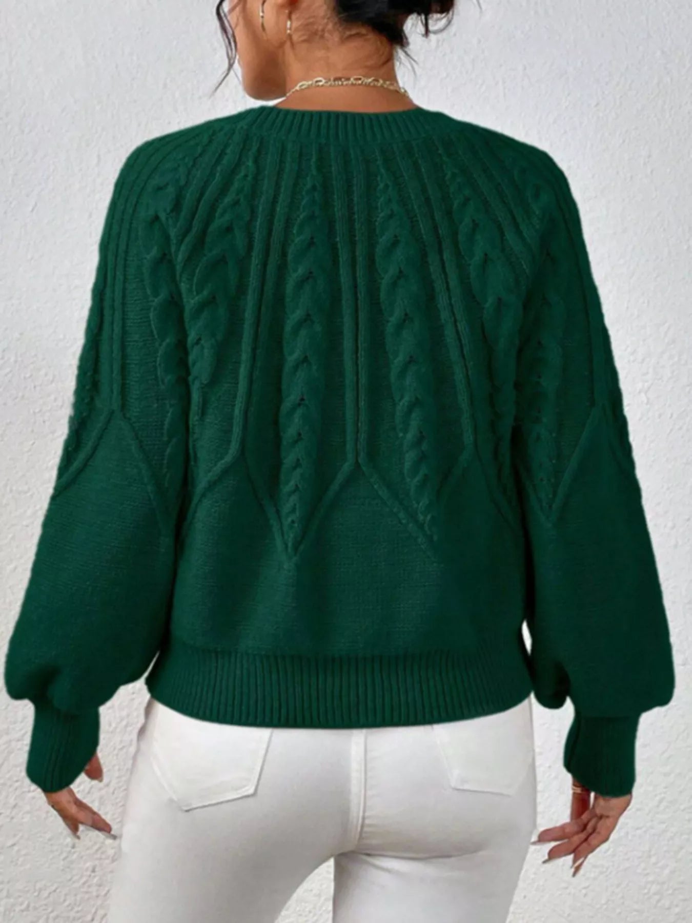 Cable Knit Long Sleeve Sweater 