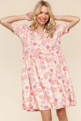 Haptics  Fit and Flare Paisley Print Knit Dress 