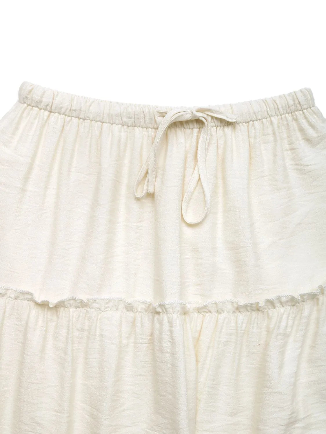 Drawstring Frill Tiered Skirt 