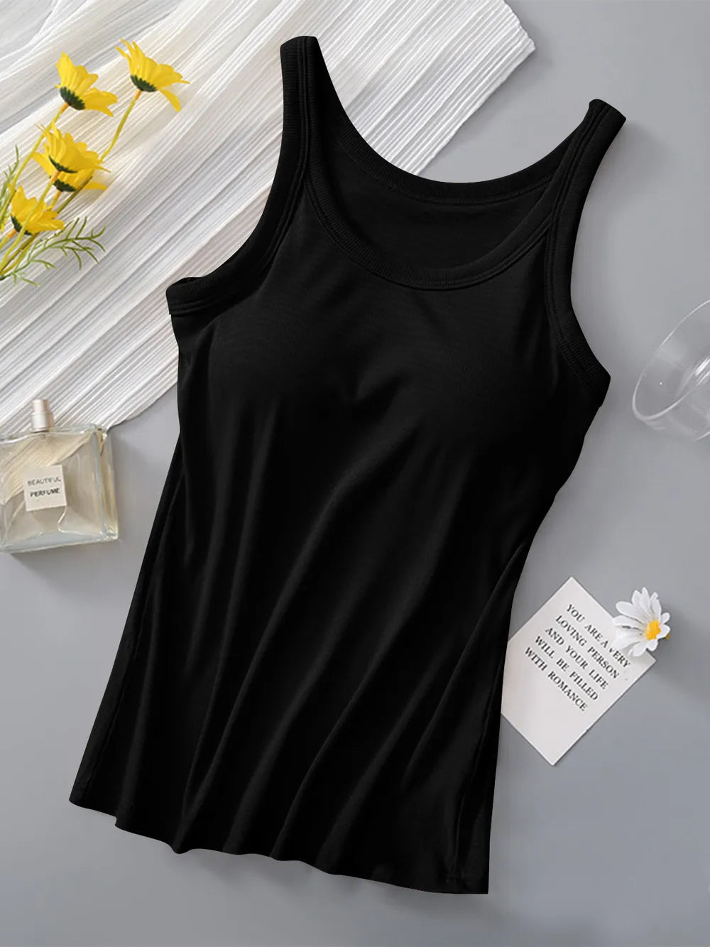 Round Neck Tank with Bra 