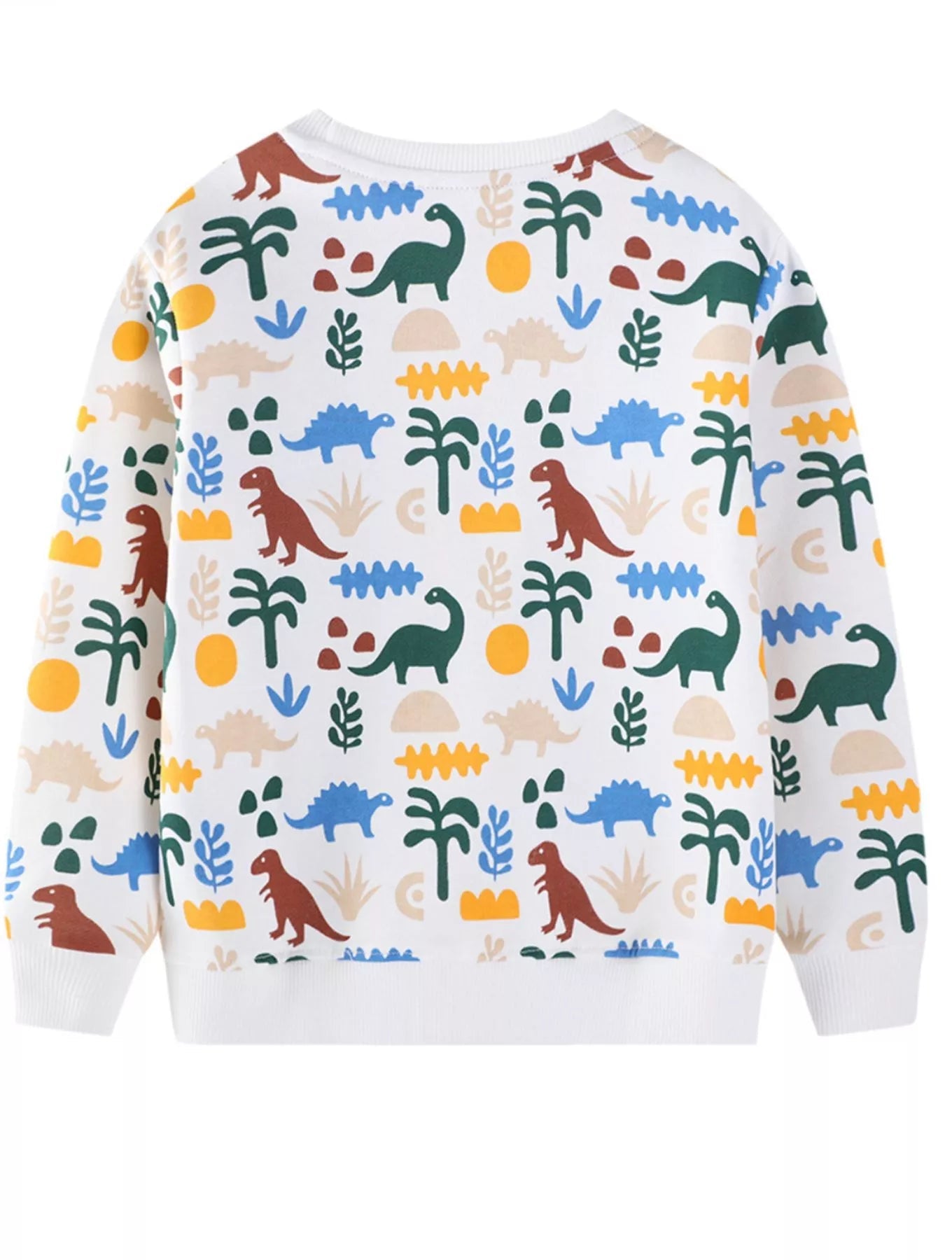 Children's Dinosaur Print Crew Neck Sweatshirt 