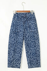Leopard Print Wide Leg Jeans 