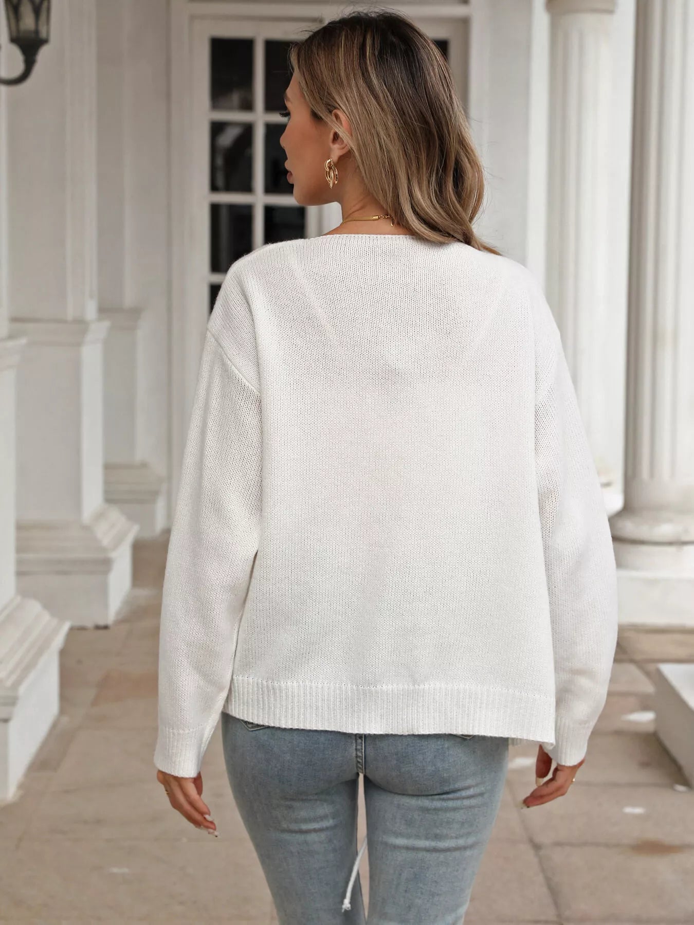 Tie-Front Long Sleeve Cardigan 