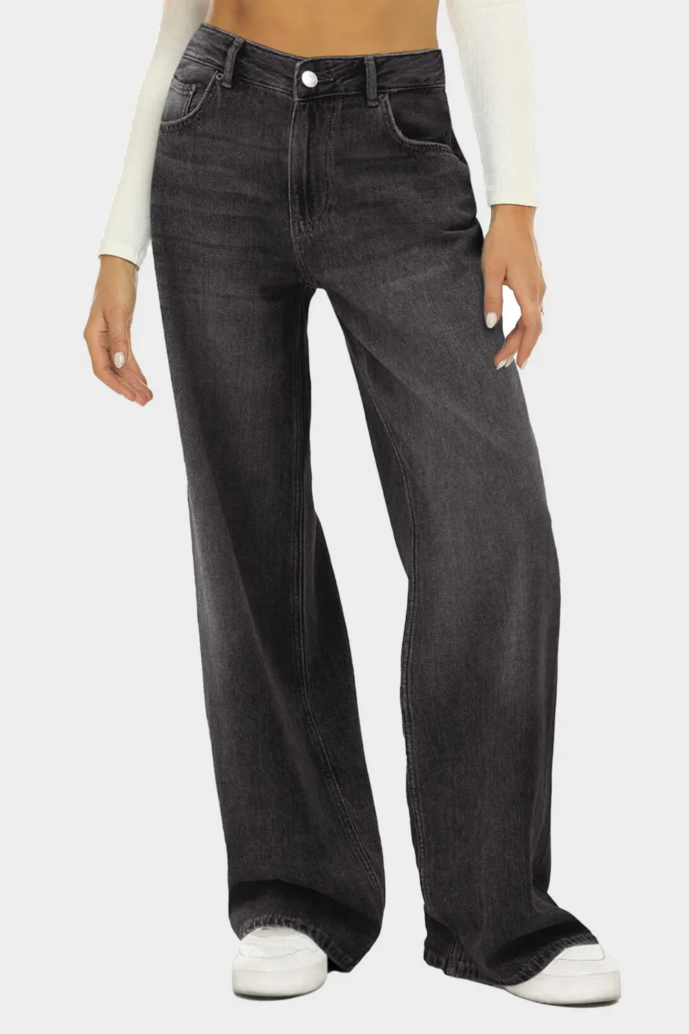 High Waist Wide Leg Jeans 