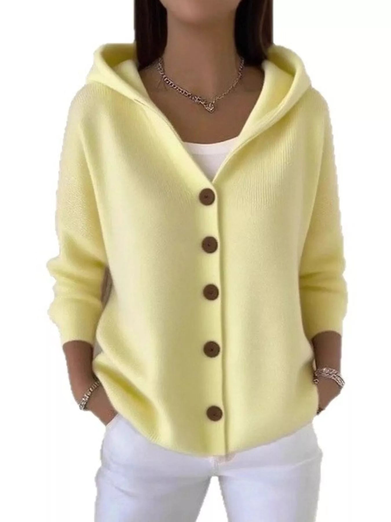 Full Size Button Up Long Sleeve Cardigan Plus Size 