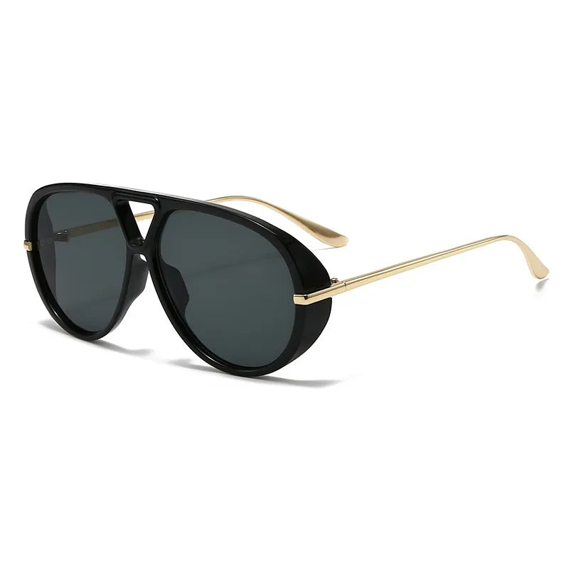 Aviator Fashion Sunglasses with Yellow Tinted Lenses 