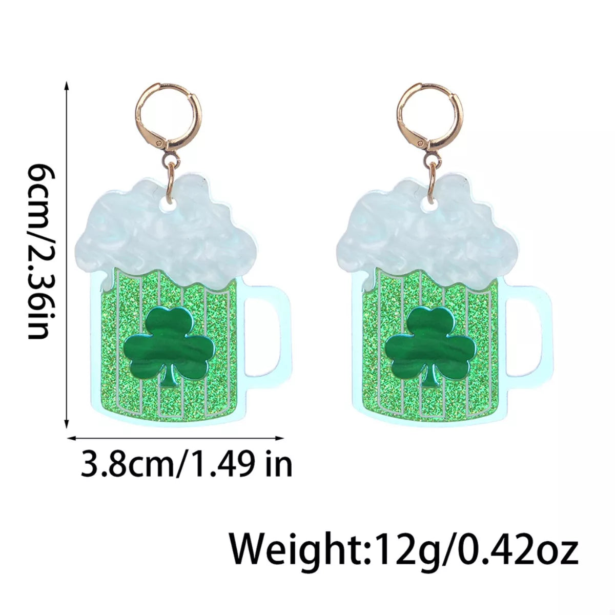 Lucky Clover Dangle Earrings 
